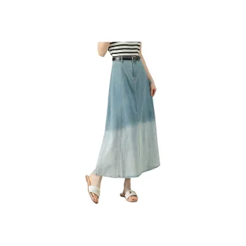 SENTUBILA Casual Long Skirts Women's Mountain Tai Blue