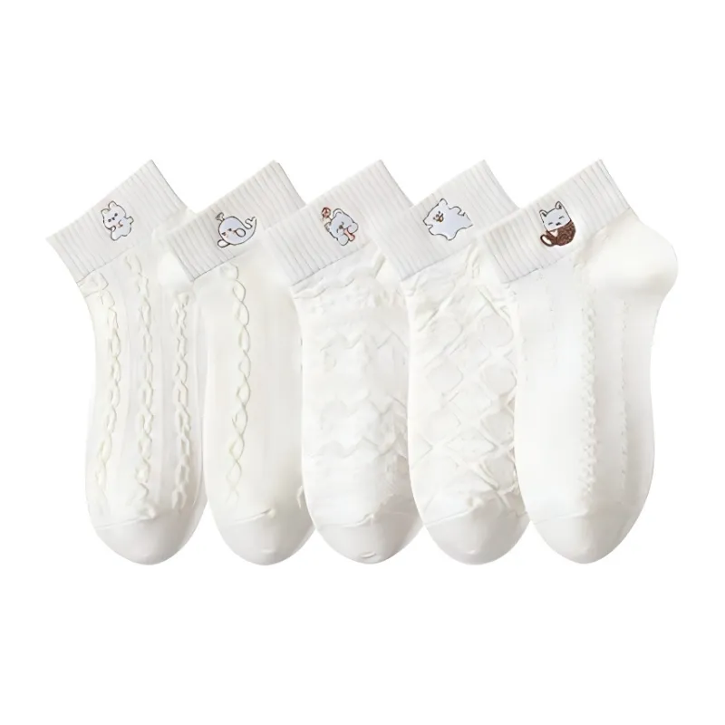 MIIOW Ankle Socks Women's 5 Pack-0