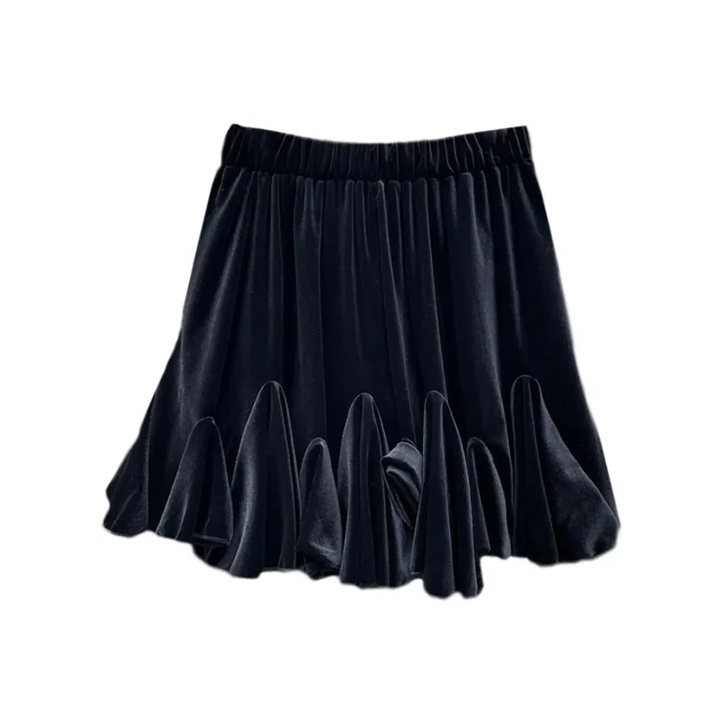 Yvetteclassic Casual Short Skirts Women's Black-0