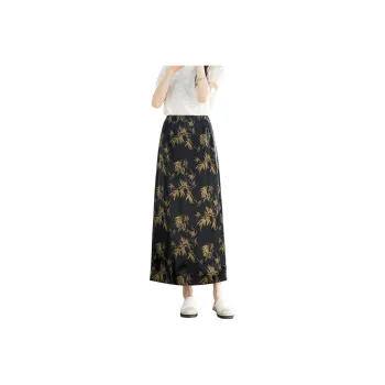 【dme】 Casual Long Skirts Women's Black