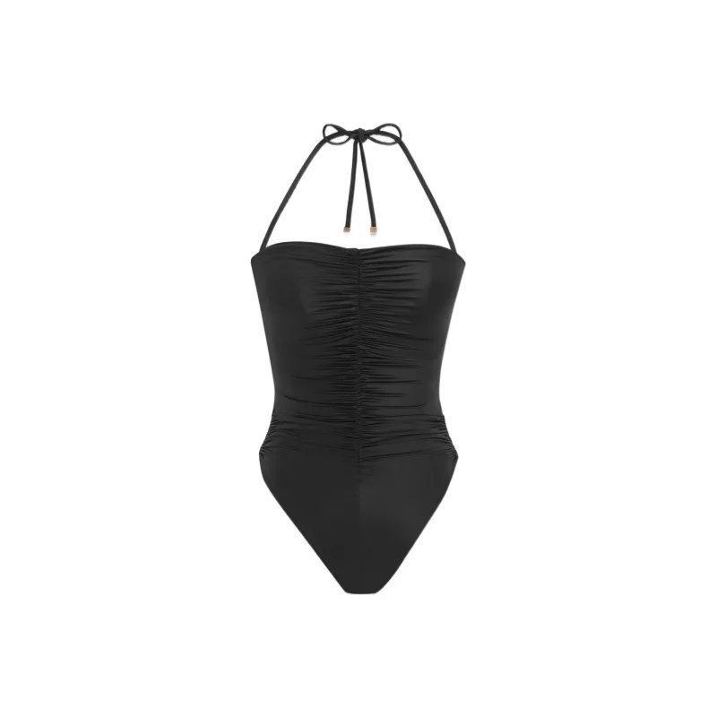 SAINT LAURENT Halterneck Sleeveless Swimsuit-0