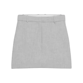 ARITZIA Babaton Chisel Skirt Casual Short Skirts Women's Heather Chrome Gray