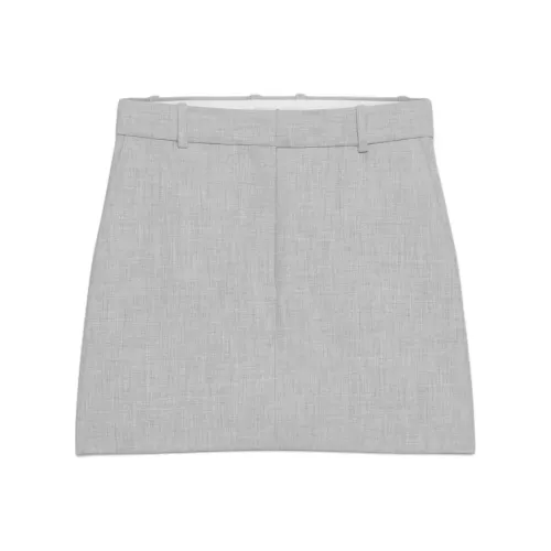 ARITZIA Babaton Chisel Skirt Casual Short Skirts Women's Heather Chrome Gray