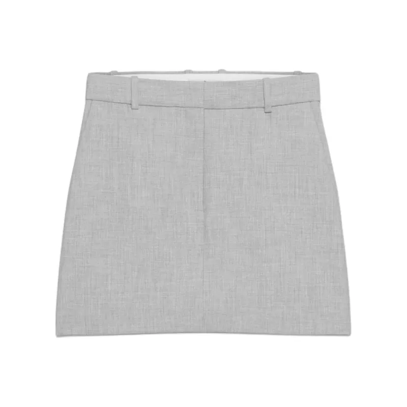 ARITZIA Babaton Chisel Skirt Casual Short Skirts Women's Heather Chrome Gray-0