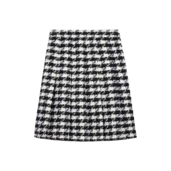CELINE Casual Short Skirts Women's Black White