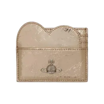 Vivienne Westwood Calfskin Card Holder Women's Gold