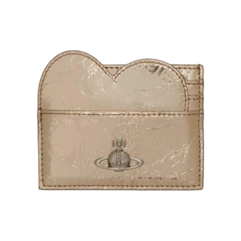 Vivienne Westwood Calfskin Card Holder Women's Gold-0