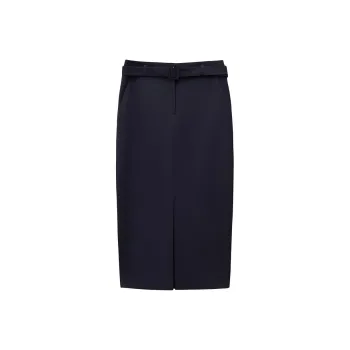 INSUN Casual Long Skirts Women's Navy Blue