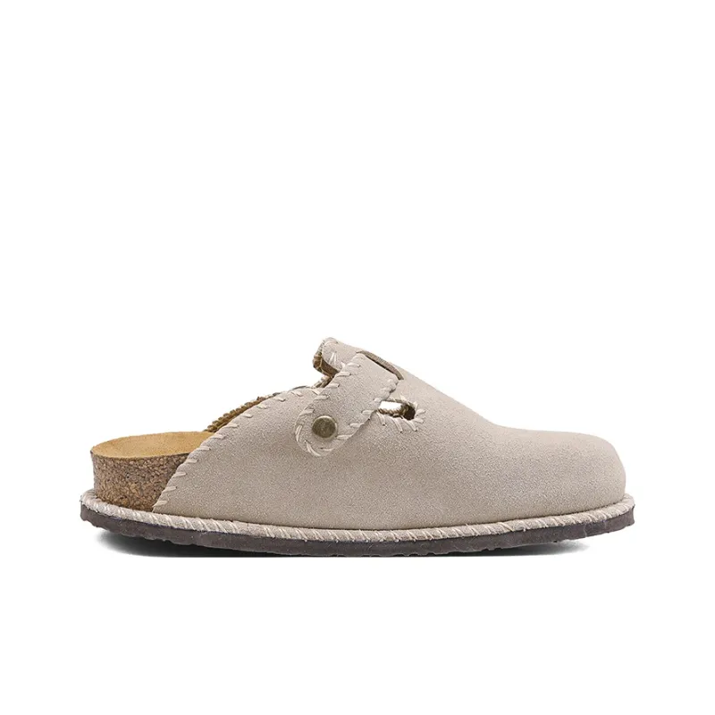 IZEIZIG Cork Sole Stitching Quiet Odor Resistant Abrasion Resistant Slip Resistant Quick Dry Closed Toe Slippers Unisex-1