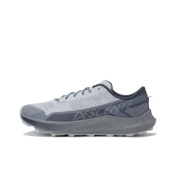 DESCENTE Cushioning, Wear Resistant Low Top Running Shoes Unisex Light Gray