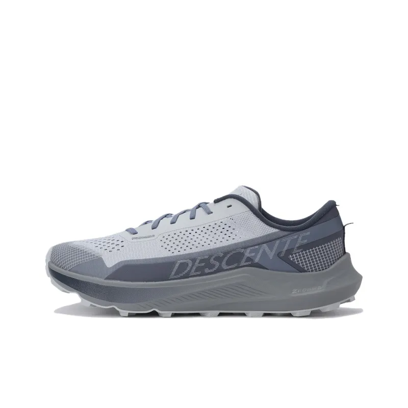 DESCENTE Cushioning, Wear Resistant Low Top Running Shoes Unisex Light Gray-0