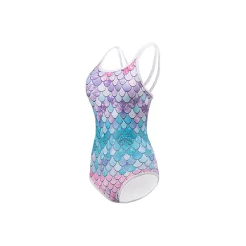 ZOKE One Piece Swimsuits Women's Purple Green Flower