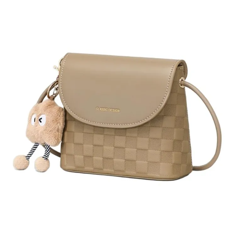 VINEY Cow Leather Shoulder Bag, Crossbody Bag, Cell Phone Pouch Regular Women's Elephant Gray-3