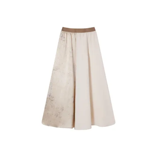 Ouyang Casual Long Skirts Women's Branch Yellow