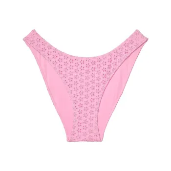 Victoria's Secret PINK BY FRANKIES BIKINIS GOLDEN HOUR EYELET BIKINI BOTTOM/PSE Swimming Shorts Women's Pink