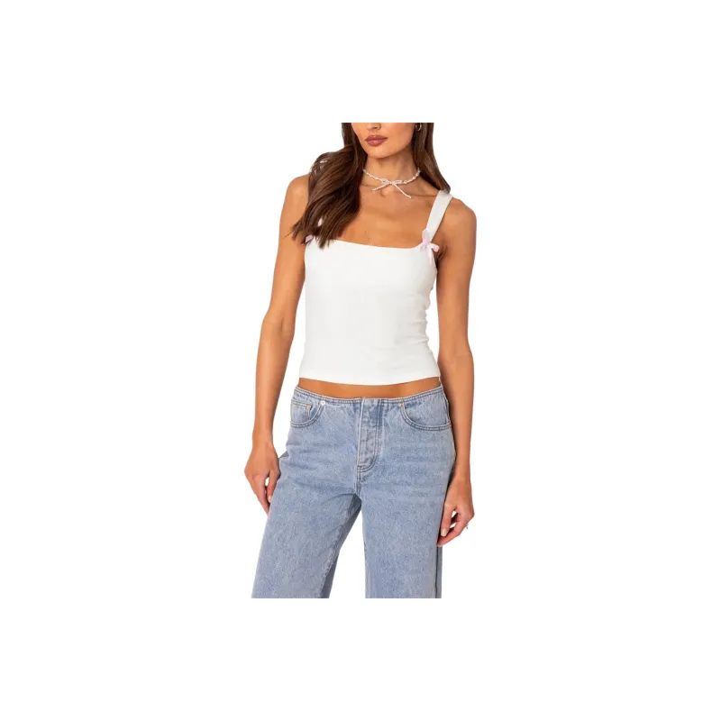 Edikted Tank Tops Women's White-0