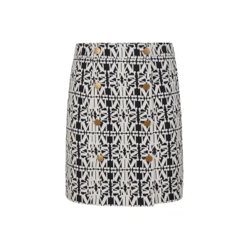 MaxMara Rock All Over Logo Patterned Skirt