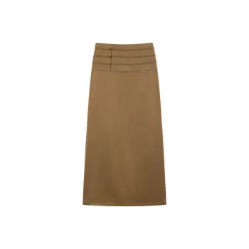 Ouyang Casual Long Skirts Women's Tortoiseshell Yellow