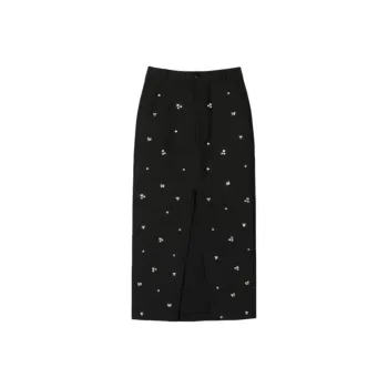 Sandro Rhinestoned Midi Pencil Skirt