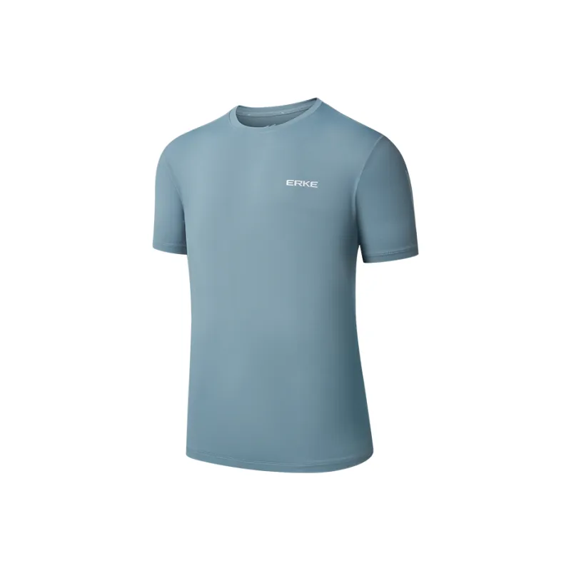 Erke Variety Training Collection T Shirt Men's Cyan Smoke Gray-0