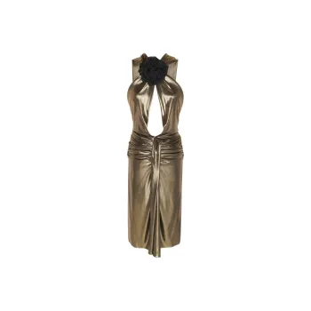 SAINT LAURENT Cut Out Sleeveless Dress