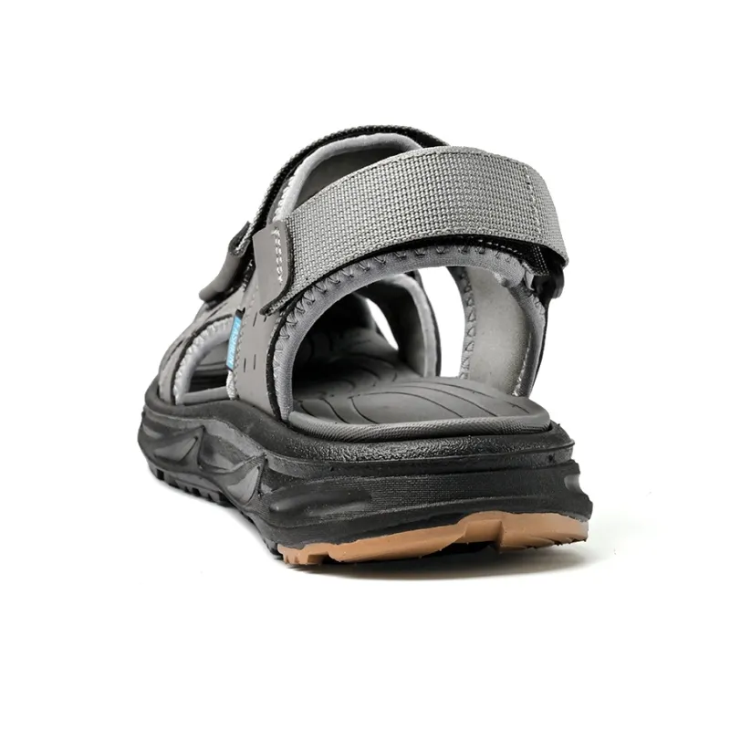 QIUTEXIONG Beach Sandals Men Black/Gray-8