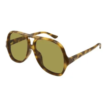 Chloe Acetate Aviator Sunglasses Unisex Tortoiseshell