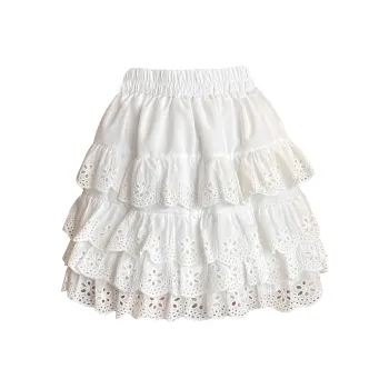 Mu Xiao Xin Casual Short Skirts Women's White