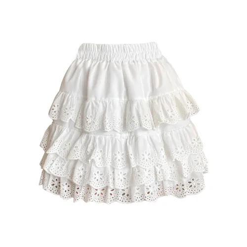 Mu Xiao Xin Casual Short Skirts Women's White