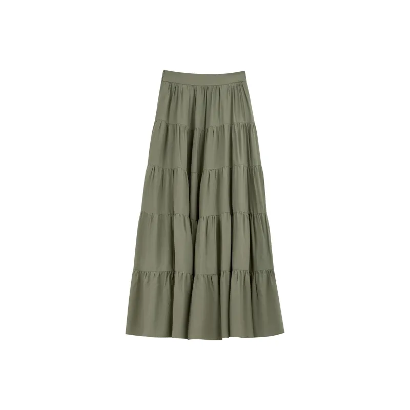VIMLY Casual Long Skirts Women's-4