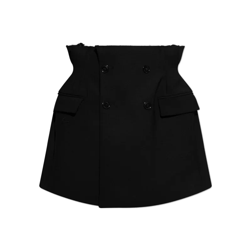 Vetements Logo Patch Button Up Skirt-0