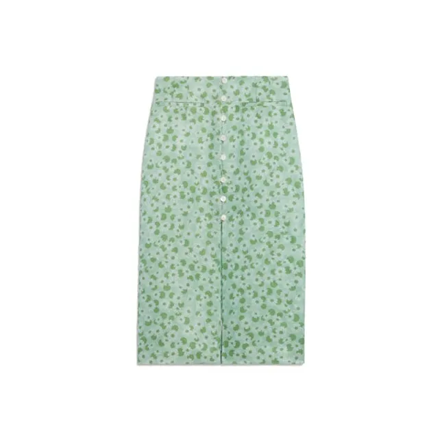 Sandro Casual Long Skirt Women's Green-0