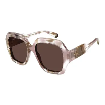 Chloe Recycled Acetate Irregular Shape Sunglasses Women's Pink