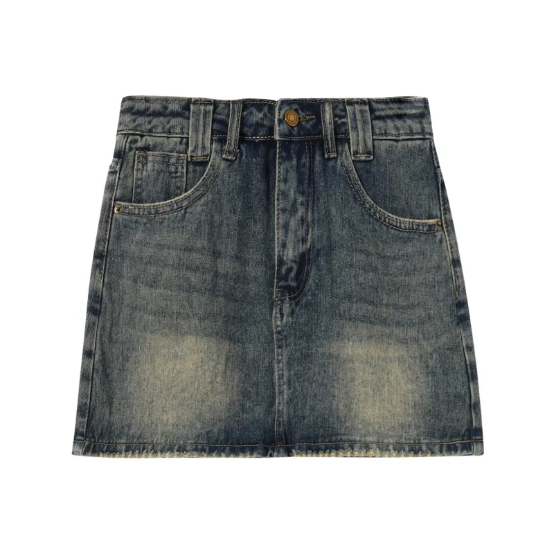 XUANSHU Denim Short Skirts Women's-0
