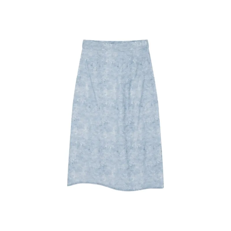 IHIMI Casual Long Skirt Women's Distant Sky Blue-0