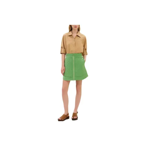 HERMES Casual Short Skirts Women's Green