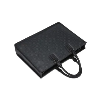 SEPTWOLVES PVC Briefcase Large Size Men's Black