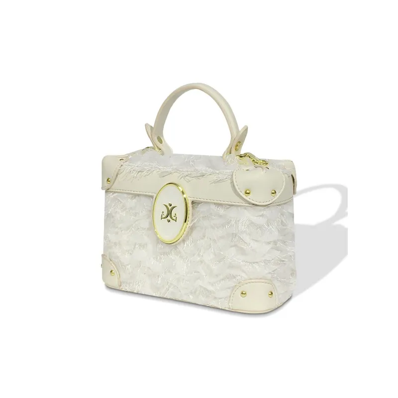 MACK JODAER Synthetic Leather One Shoulder Handbag Women's Ecru-2