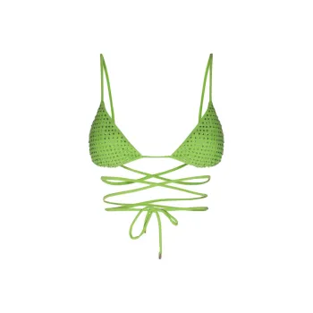 Self portrait Hot Fix Crossover Strap Detail Bikini Top