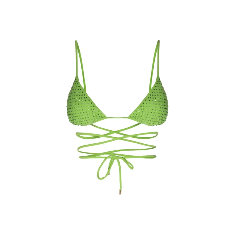 Self portrait Hot Fix Crossover Strap Detail Bikini Top-0
