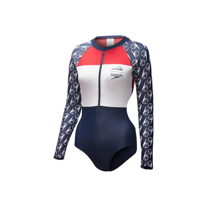 Ellesse X Speedo One-Piece Swimsuits Women's Red White Blue Multicolor-0