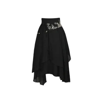 Snbl Casual Long Skirts Women's Black