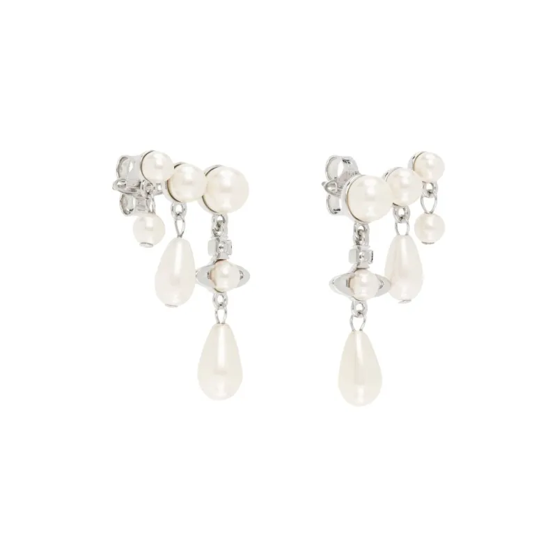 Vivienne Westwood Brass Earrings Women's Silver-1