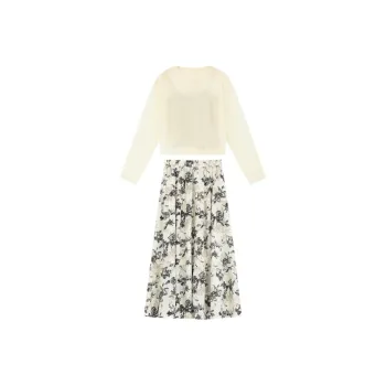 VIMLY Skirt Set Women's Apricot