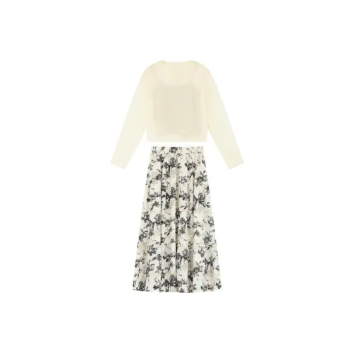VIMLY Skirt Set Women's Apricot