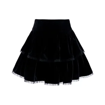 Blovelan Casual Short Skirts Women's Black