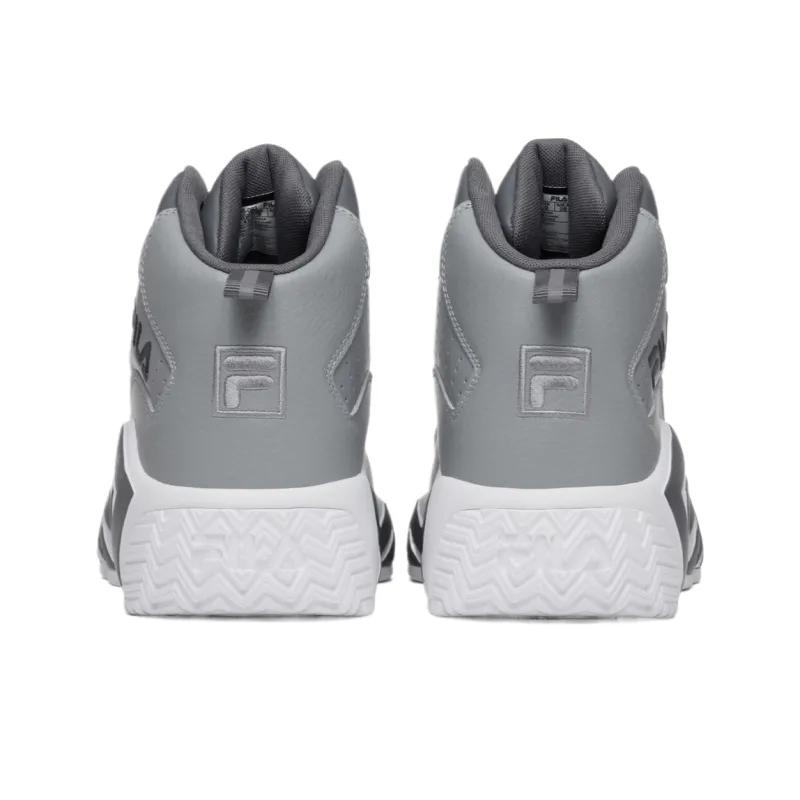 FILA MB Cushioning, Slip Resistant, And Abrasion Resistant Mid Top Basketball Shoes Men's Gray-4