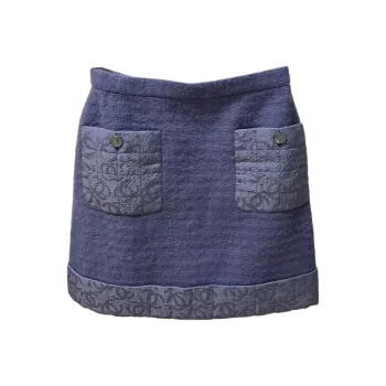 CHANEL Casual Short Skirts Women's Purple