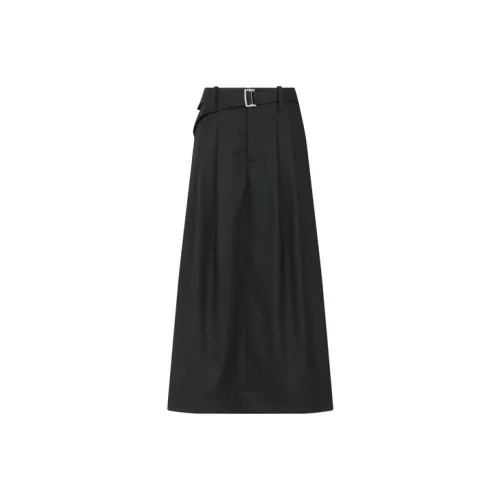 MEIYANG Casual Long Skirts Women's Black