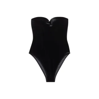 Balenciaga Corset Strapless Swimsuit